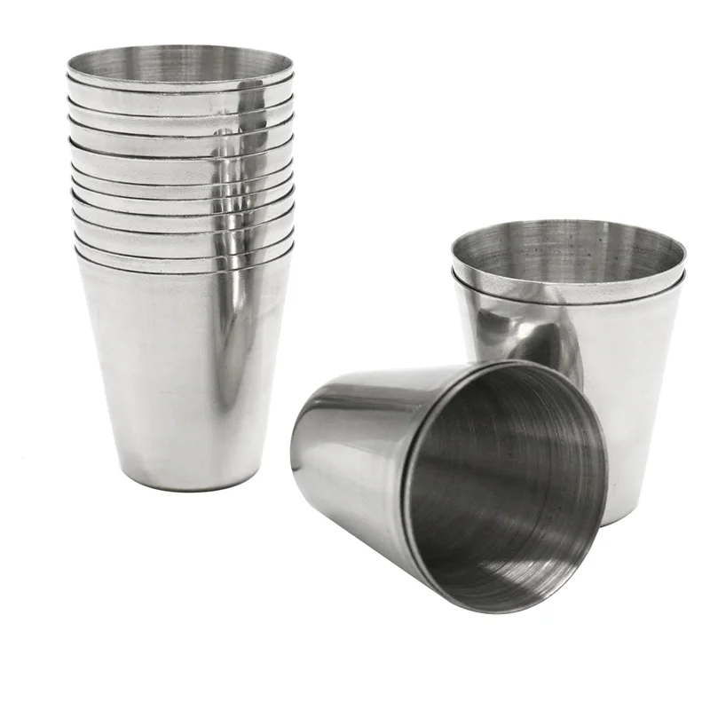 30 Stuks Roestvrijstalen Shot Glazen – 30ml, voor Whisky, Tequila & Koffie