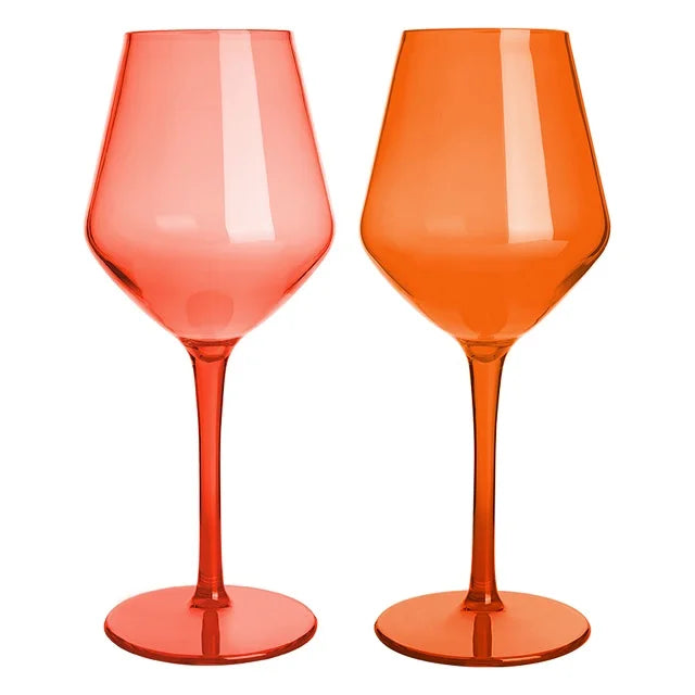 2/4/6 stuks onbreekbare kleurrijke Tritan plastic wijnglazen – zwevendglas, herbruikbaar, vaatwasserbestendig