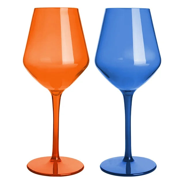 2/4/6 stuks onbreekbare kleurrijke Tritan plastic wijnglazen – zwevendglas, herbruikbaar, vaatwasserbestendig