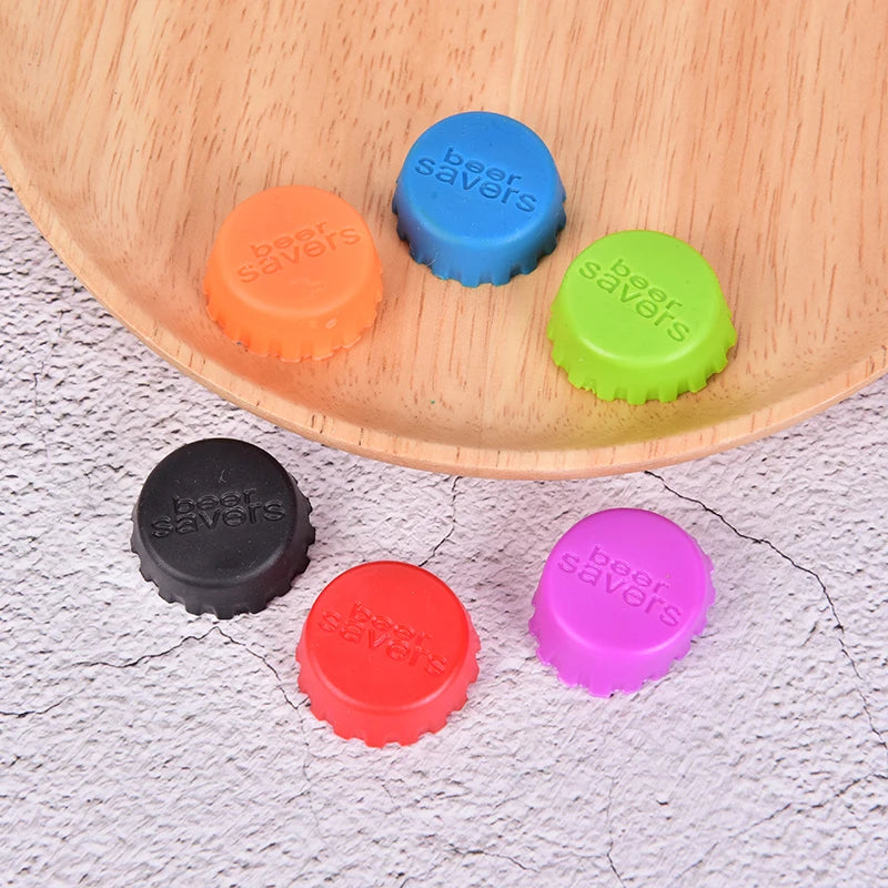 Siliconen Bierflessendoppen – Set van 6 Kleurrijke Herbruikbare Stoppers