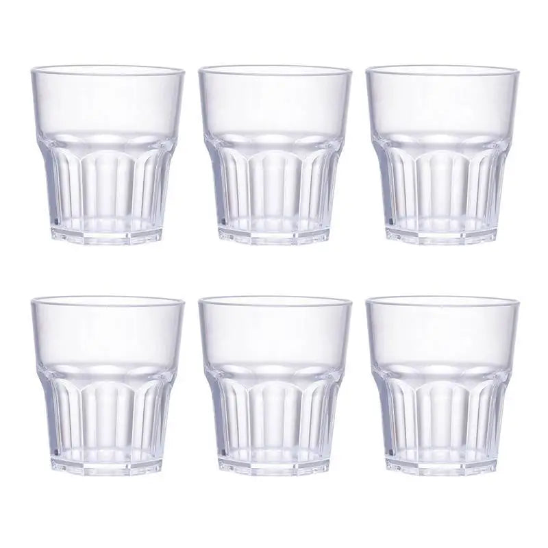 6 stuks heldere acryl wijnglazen – onbreekbare whiskeyglazen, shotglazen en cocktailbekers 35ml