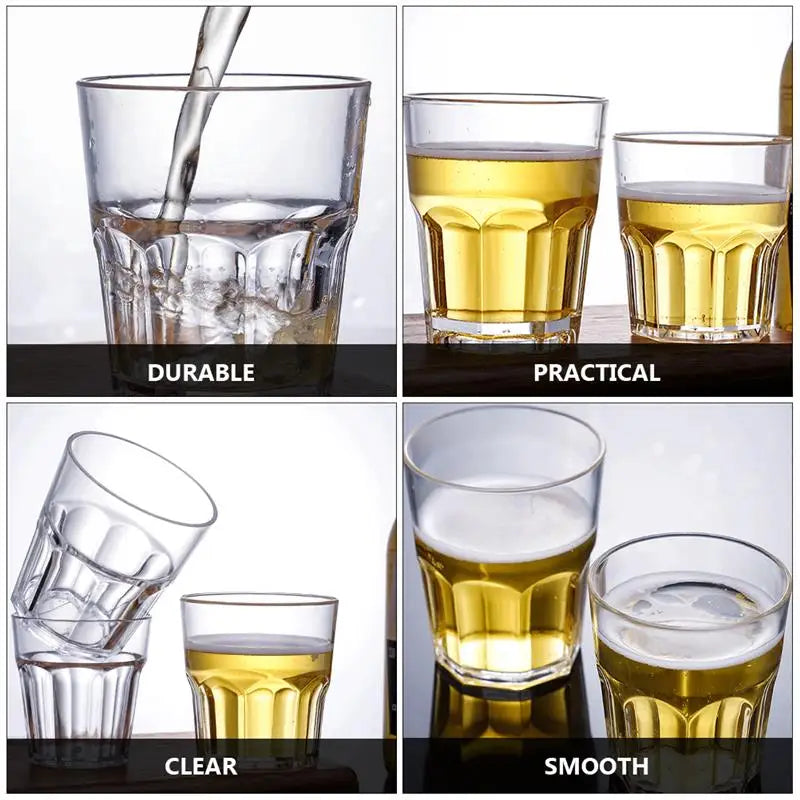 6 stuks heldere acryl wijnglazen – onbreekbare whiskeyglazen, shotglazen en cocktailbekers 35ml