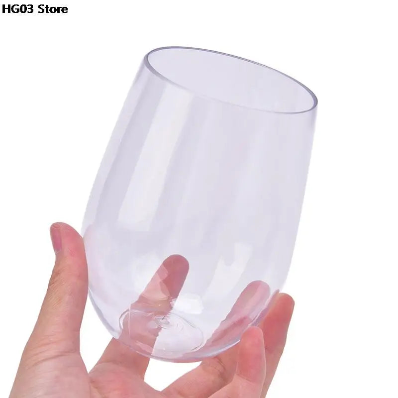 4-delige set onbreekbare plastic wijnglazen – PCTG rode wijn tumbler, herbruikbaar & transparant