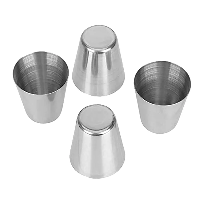 30 Stuks Roestvrijstalen Shot Glazen – 30ml, voor Whisky, Tequila & Koffie