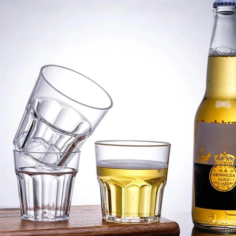 6 stuks heldere acryl wijnglazen – onbreekbare whiskeyglazen, shotglazen en cocktailbekers 35ml