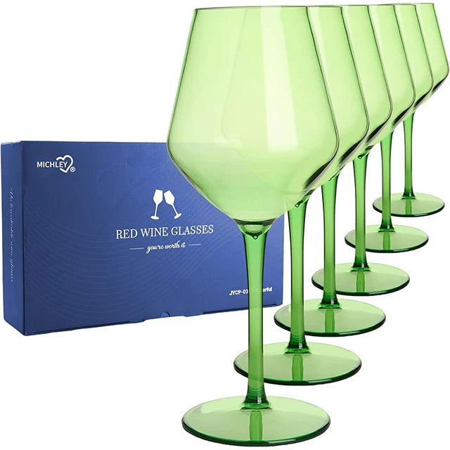 2/4/6 stuks onbreekbare kleurrijke Tritan plastic wijnglazen – zwevendglas, herbruikbaar, vaatwasserbestendig