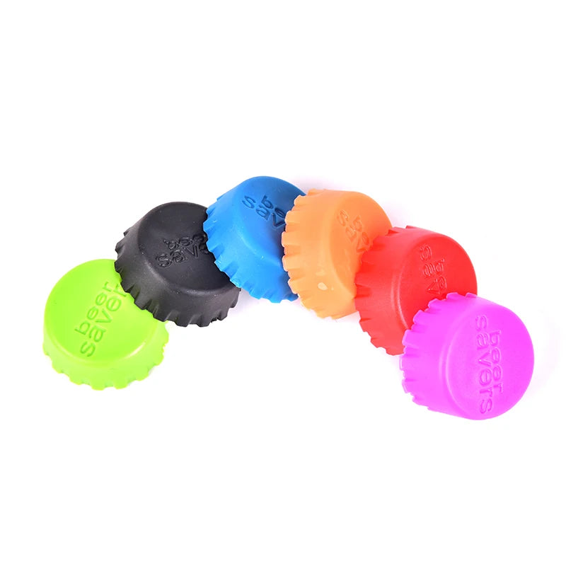 Siliconen Bierflessendoppen – Set van 6 Kleurrijke Herbruikbare Stoppers