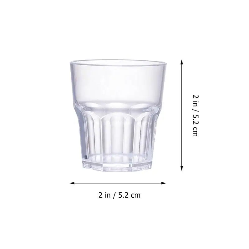 6 stuks heldere acryl wijnglazen – onbreekbare whiskeyglazen, shotglazen en cocktailbekers 35ml