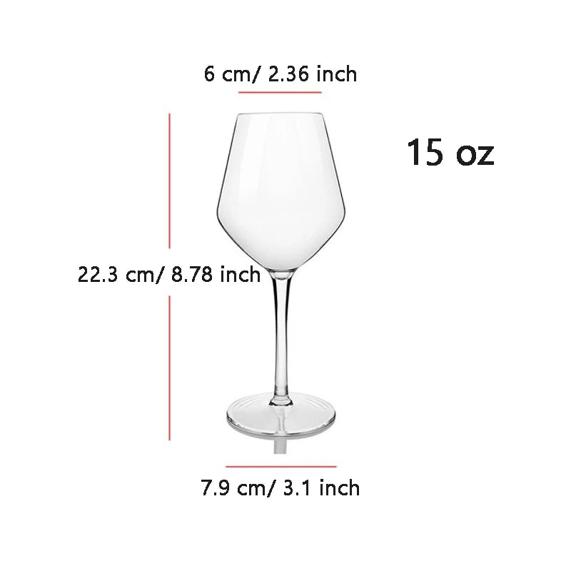 Onbreekbare Tritan Plastic Wijnglazen – Set van 2 of 4 stuks